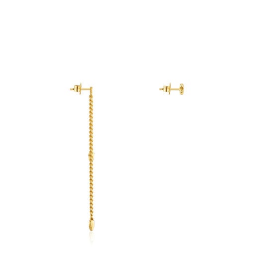 Long/short 18kt gold plating over silver Earrings Bold Motif