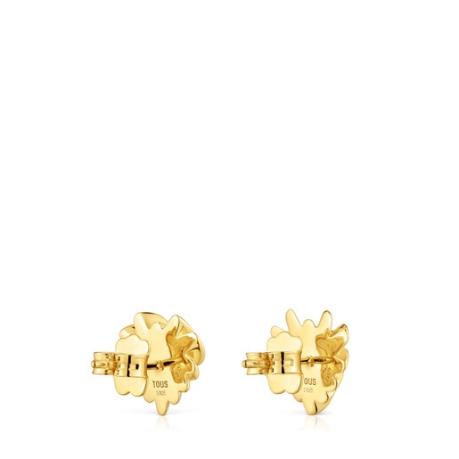 Arracades petites amb bany d'or de 18kt sobre plata Galia