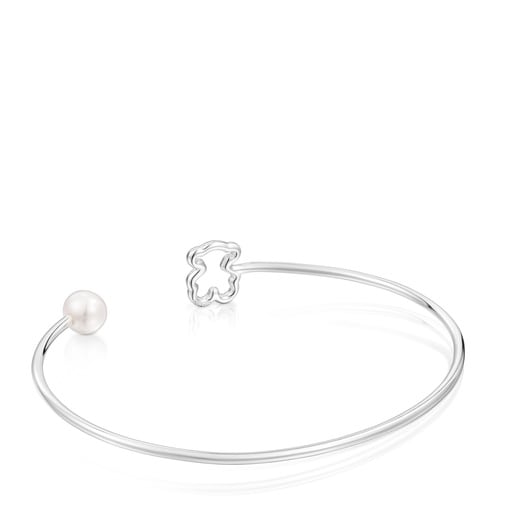 Pulsera esclava de plata con perla cultivada New Silueta