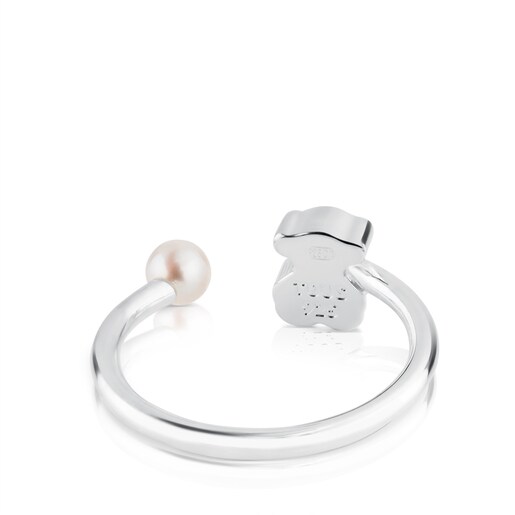 Silver TOUS Sweet Dolls Ring with pearl