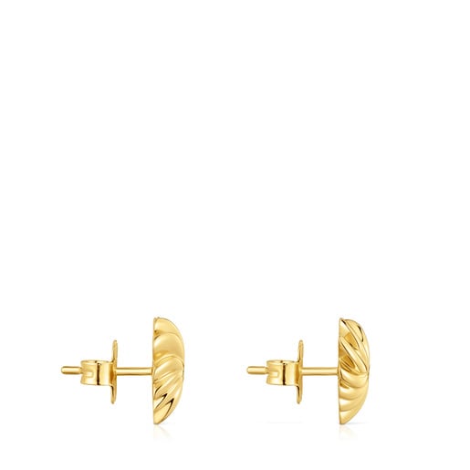 Arracades petites amb bany d'or de 18kt sobre plata Galia