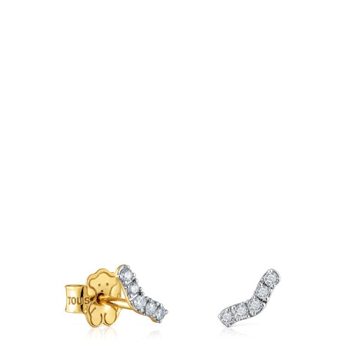 Brincos tira em ouro e diamantes 0,08 ct Les Classiques