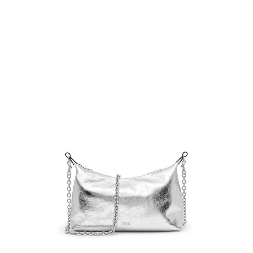 Crossbody mini kabelka stříbrné barvy TOUS Hold
