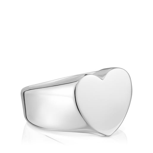 Anello a sigillo con cuore in argento Sweet Dolls