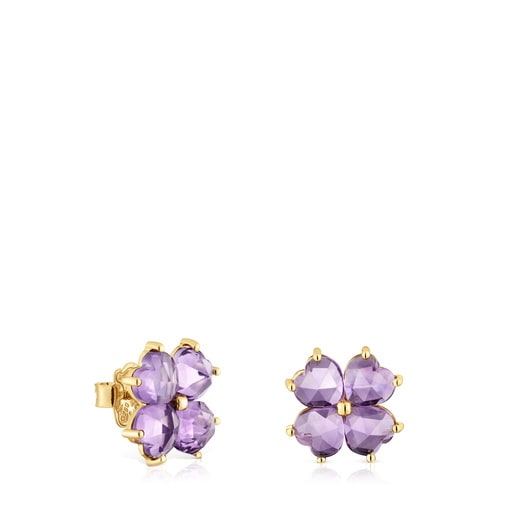 Orecchini in oro e ametista Daisy